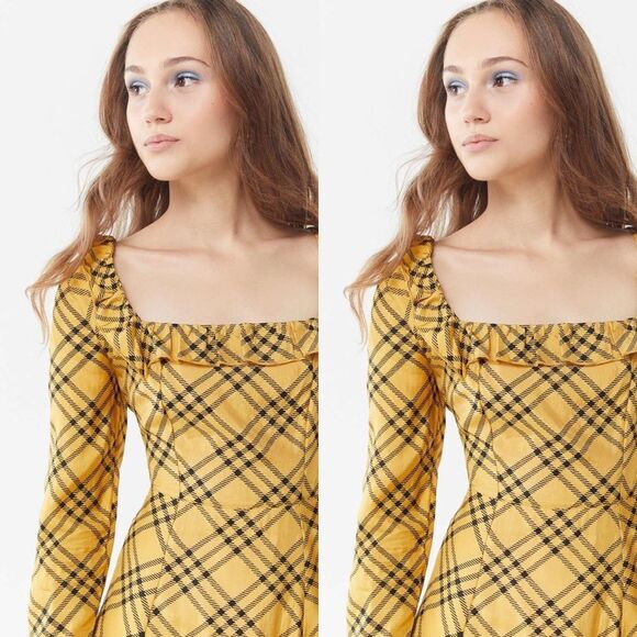 Urban Outfitters Kristen Plaid Ruffle Dress - Picture 3 of 4